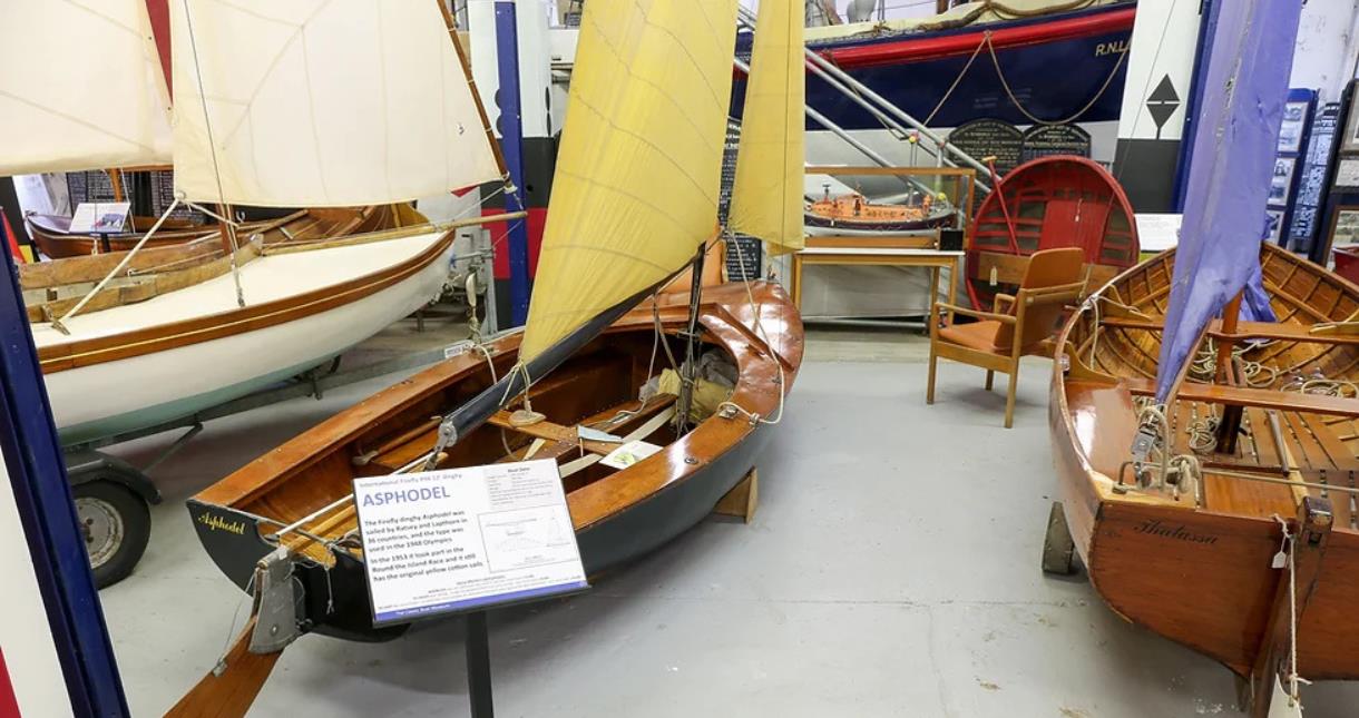 Historic boats on display at Classic Boat Museum on the Isle of Wight