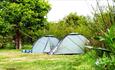 Tents pitched at Camp Corve, Chale, places to stay, camping, touring