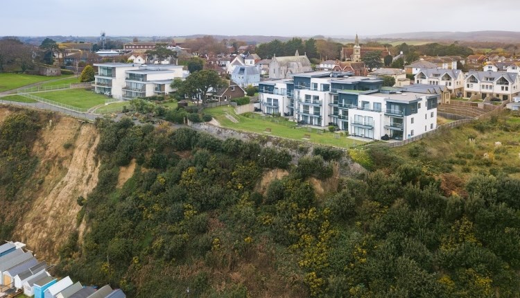 Isle of Wight, Accommodation, Self Catering, 1 Royal Cliff Apartments, Sandown, Aerial View