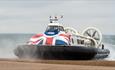 Hovercraft arrives at Southsea from Ryde on the Isle of Wight, Hovertravel