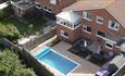 Outside pool at Solent View Road, Seaview, Isle of Wight, Self-catering