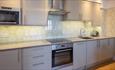 Kitchen at Dolphin Apartment, self catering, Newport