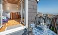 Balcony with seaviews at Blue Winds Apartment, self-catering, Cowes, Isle of Wight