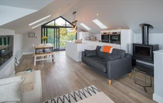 Open plan kitchen and living area at Rotherwood, Wight Escapes, Isle of Wight