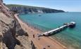 Aerial view of Alum Bay beach, Isle of Wight, Things to Do