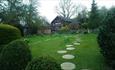 Isle of Wight, Accommodation, Self Catering, Arethus Cottage Holiday Lodges, Ryde, Garden Path and Lodge
