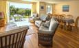 Isle of Wight, Accommodation, Self Catering, Bay Reach, Yaverland, open plan sitting and dining area