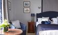 Double bedroom at The Royal Hotel, Ventnor, Isle of Wight, luxury, place to stay