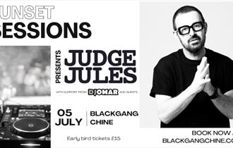 Sunset Sessions at Blackgang Chine, music event, Isle of Wight, Judge Jules Poster