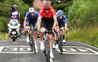 Dan McLay riding in the Tour of Britain, Isle of Wight, cycling, sporting event