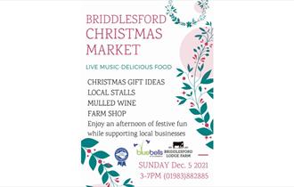 Briddlesford Christmas Market poster, Wootton, What's On, Isle of Wight