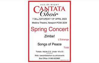 Isle of Wight, Things to do, Events, Cantata Choir, Information poster.