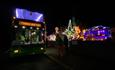Southern Vectis bus in front of Christmas lights, Isle of Wight, event, what's on