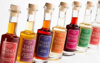 Selection of vodka from local producers, Tipsy Wight, local produce, Isle of Wight, let's buy local