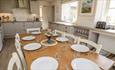 Isle of Wight, Accommodation, Self Catering, Compton Grange, Dining Table and Kitchen