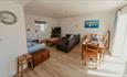 Open plan living area at Dairyman's Cottage, Tapnell Farm, Self-catering, West Wight, Isle of Wight
