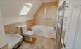 Bathroom at Dairyman's Cottage, Tapnell Farm, Self-catering, West Wight, Isle of Wight