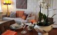 Dining and living area at Dolphin Apartment, self catering, Newport