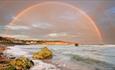 Rainbow over Freshwater Bay Beach, Isle of Wight, Things to Do