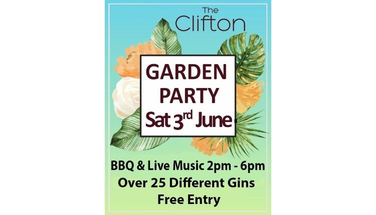 Garden Party Poster, The Clifton, event, Isle of Wight