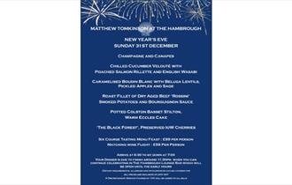 Isle of Wight, Things to do, Eating Out, New Years Eve 6 Course Tasting Menu