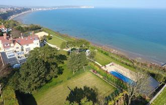 Aerial view of Haven Hall Hotel, Shanklin, Isle of Wight