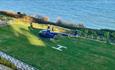 Helicopter pad within the grounds at Haven Hall Hotel, luxury, Shanklin, Isle of Wight