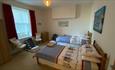 Twin bedroom in apartment at Hambrough House, Ventnor, Self-catering