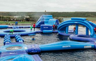 View of the Isle of Wight Aqua Park at Tapnell Farm, Isle of Wight, Things to Do
