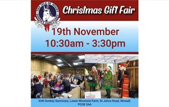 Christmas Gift Fair at the Isle of Wight Donkey Sanctuary, what's on, event, Isle of Wight