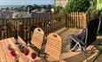 Isle of Wight, Accommodation, Self Catering, Ventnor, India Cottage, Terrace with Sea Views