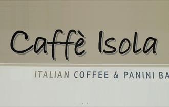 Isle of Wight, Eating Out, Caffe Isola, Newport, Italian Coffee and Panini Bar logo