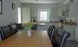 Open plan kitchen and dining area at Carriers Cottage, Shanklin, Isle of Wight, Self Catering
