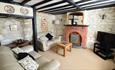 Living Room at Weirside Cottage. Isle of Wight, Accommodation, Self Catering, Brighstone