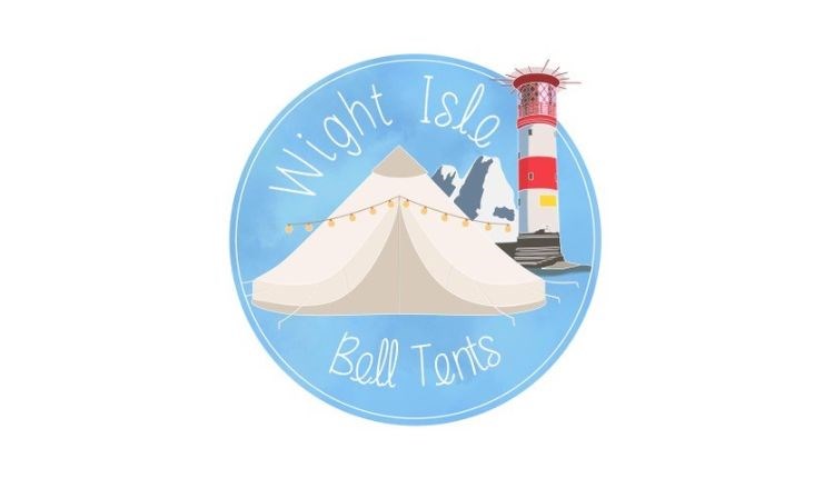 Wight Isle Bell Tents logo, glamping, camping, Isle of Wight, unique place to stay