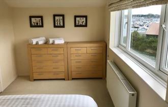 Master double bedroom at Yar Quay, St Helens, Self Catering