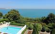 View of swimming pool at Luccombe Hall Hotel in Shanklin - Isle of Wight Hotels.