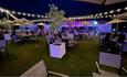 Isle of Wight, Things to Do, Food and Drink, Northwood House, Lawn Bar, evening