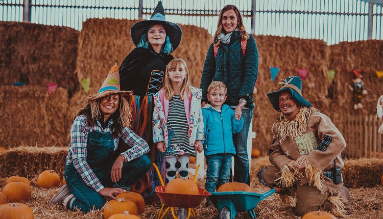 Family at Tapnell Farm Park at Halloween event, Isle of Wight, What's On
