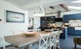 Open plan kitchen and dining area at Redworth, self catering, Isle of Wight