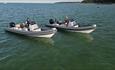 Two ribs on the water around the Isle of Wight, Bembridge Marine, things to do, rib hire, water activities