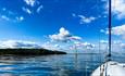 View of the sea from the Salty Sailing yacht, charters, tours, water activities, Isle of Wight