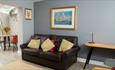 Living area at Skysail, Sailcottages, Self catering, Gurnard, Isle of Wight