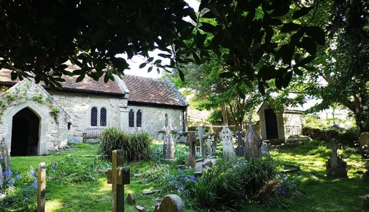 Isle of Wight, Things to Do, St Boniface Old Church, View through trees