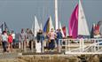 Spectators in Cowes watching the Round the Island Race, Isle of Wight, What's On - copyright: Paul Wyeth