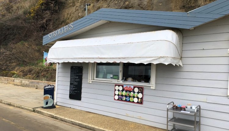 Isle of Wight, Eating out, Beach Cafe, Strollers Cafe, Sandown, Ice cream window