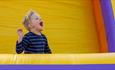 Boy enjoying the bouncy slide, Bouncy Barn, Tapnell Farm Park, children's event, what's on