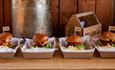 Variety of burgers at The Cow Restaurant, Food & Drink, Tapnell Farm Park, Isle of Wight