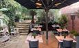 Isle of Wight, Eating Out, Cowes, The Garden, outside area with canopy