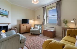 Sitting room at Pomone, National Trust, Isle of Wight, self catering - image credit: Mike Henton